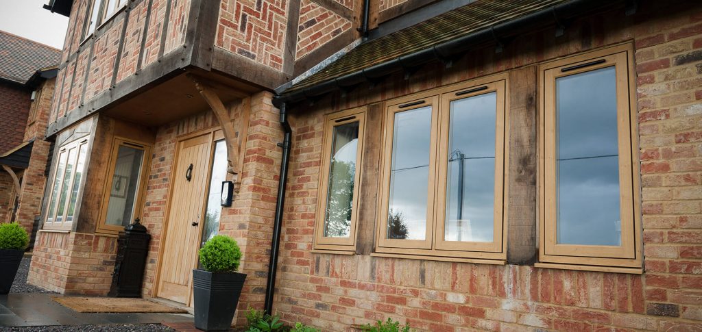 Oak-effect Residence 9 window