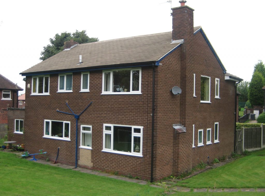 white casement window installation