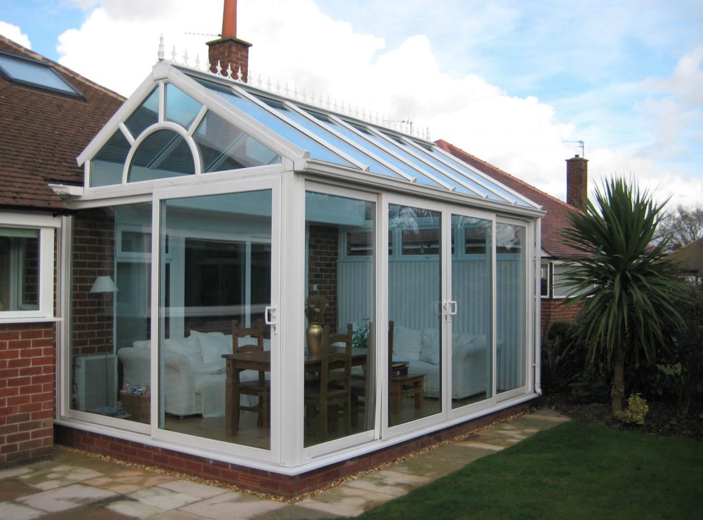 Modern gable-end conservatory