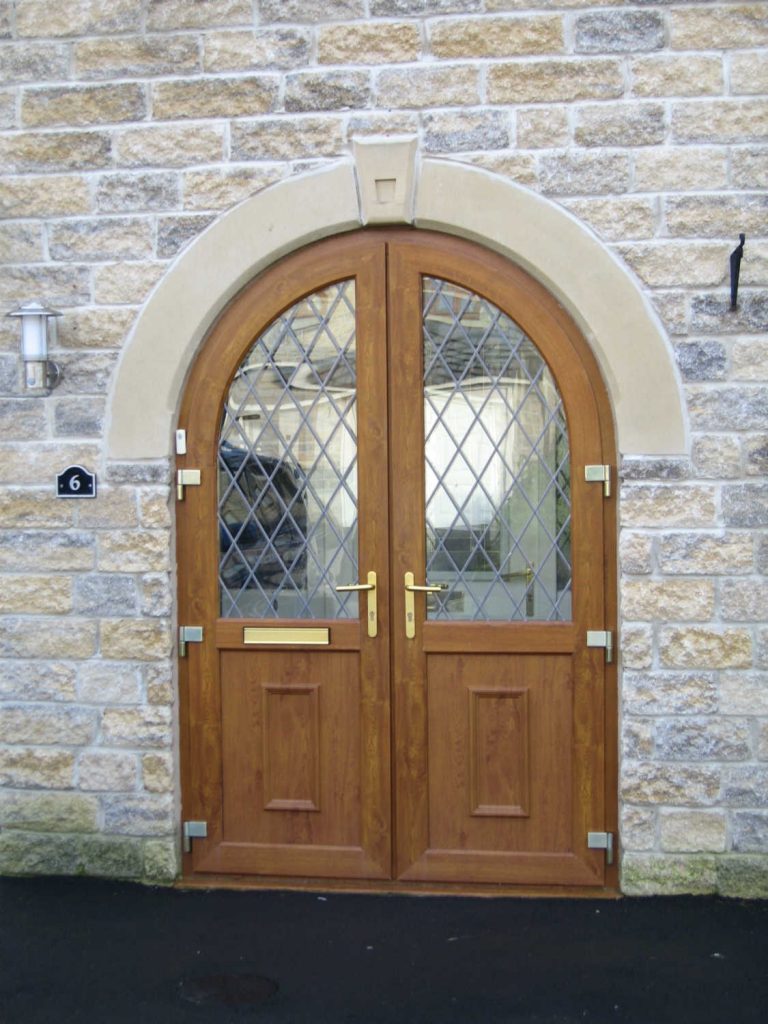 upvc arched wood door