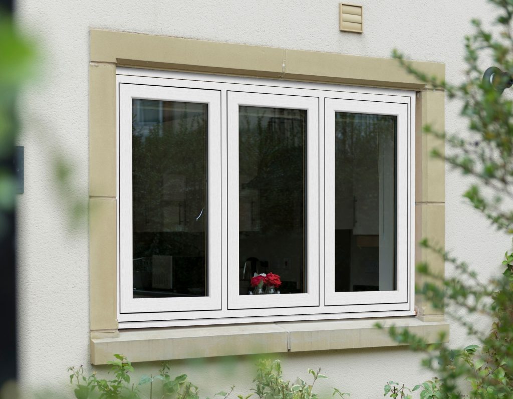 Cream flash sash windows.