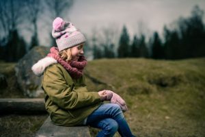 girl on a countryside