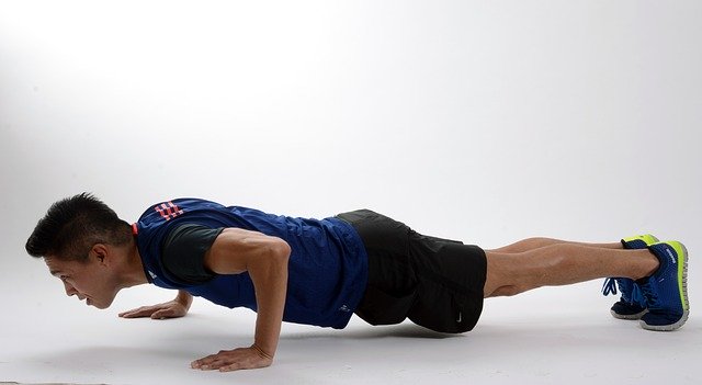 Man doing a push up