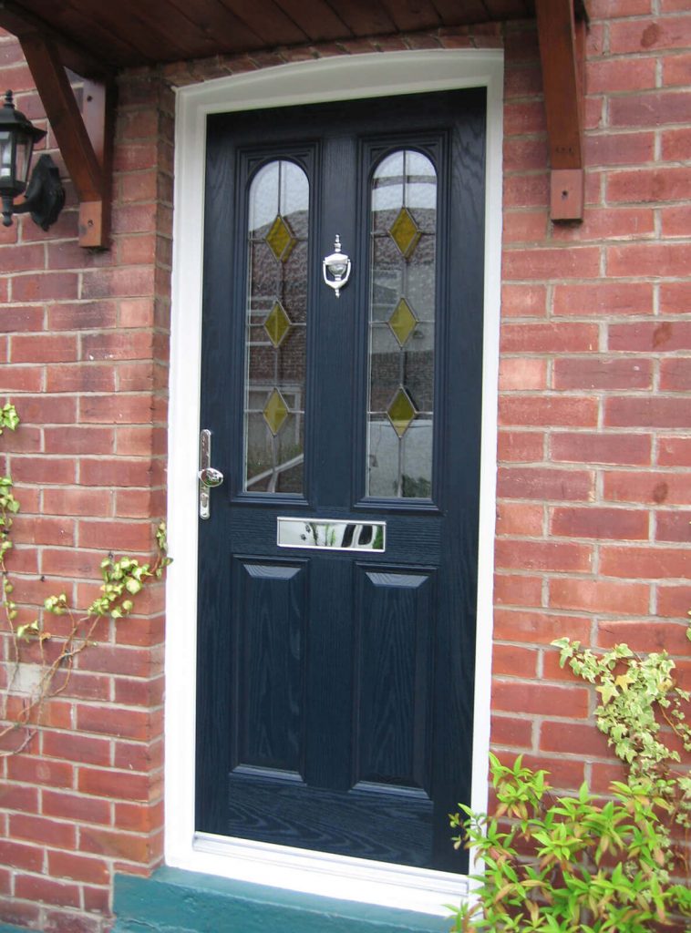 Dark blue composite door