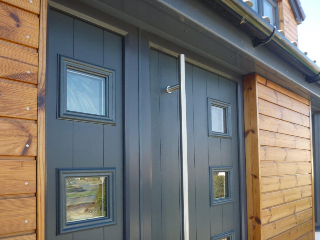 Solidor contemporary black composite door