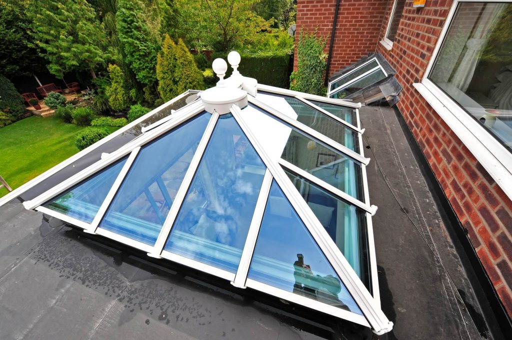 Birds eye view of orangery roof