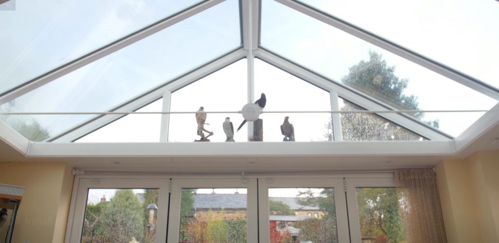 Glass orangery roof