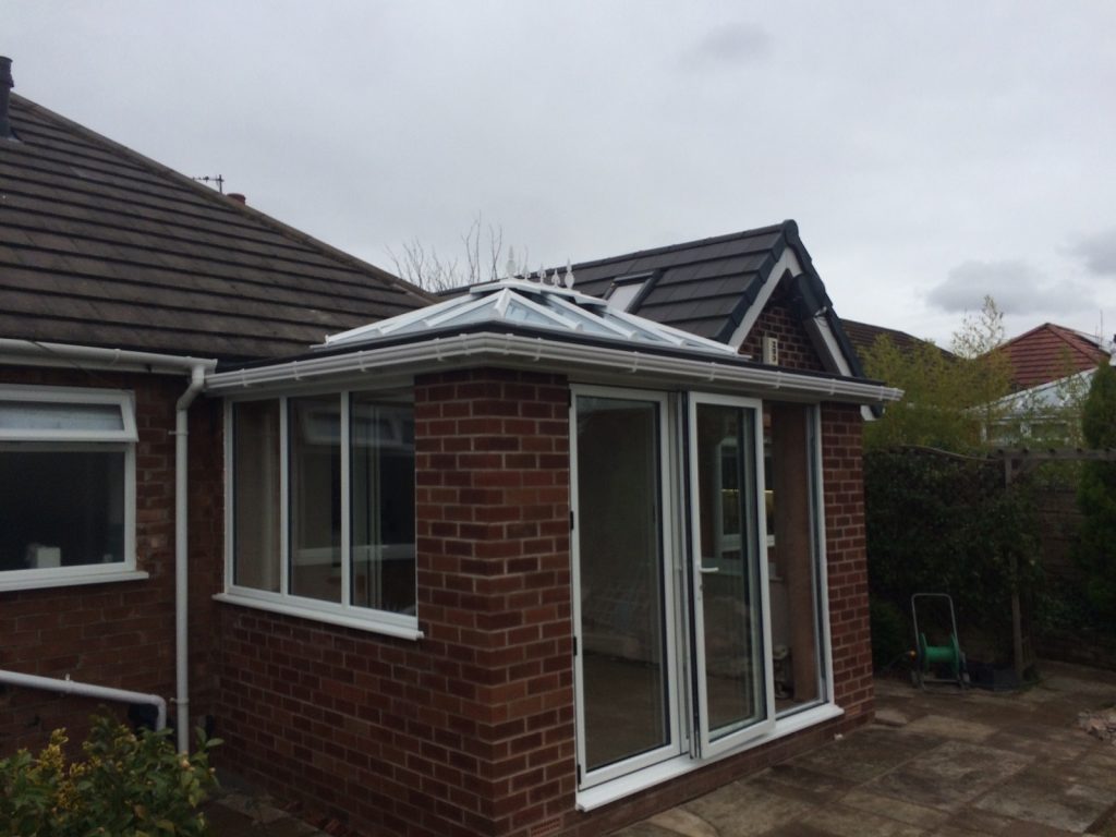 White traditional lantern roof orangery