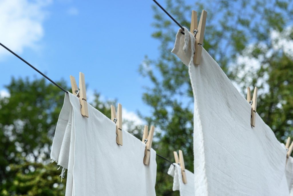 Laundry drying outside