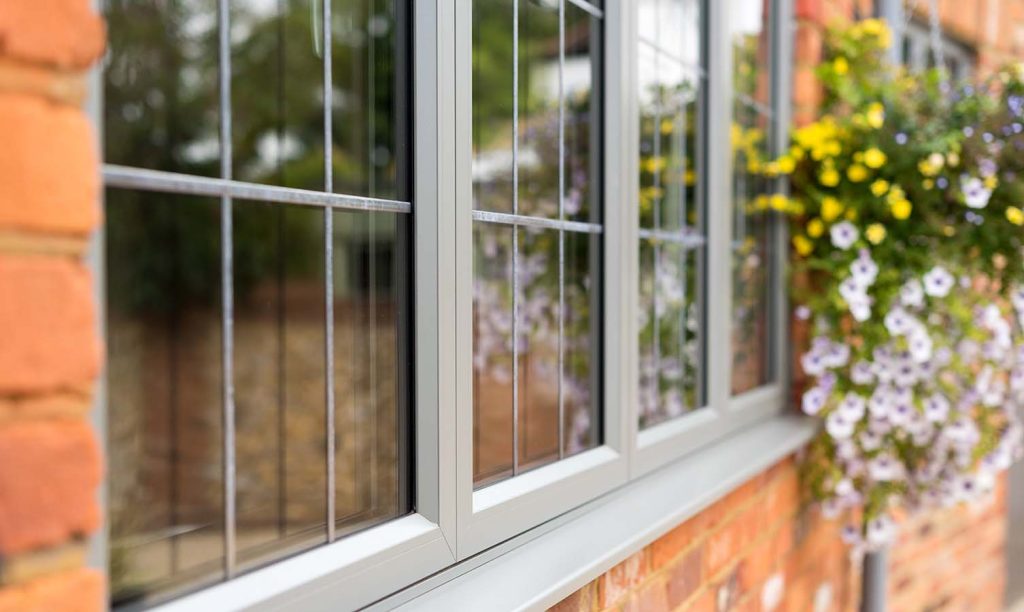 Close up of grey origin windows